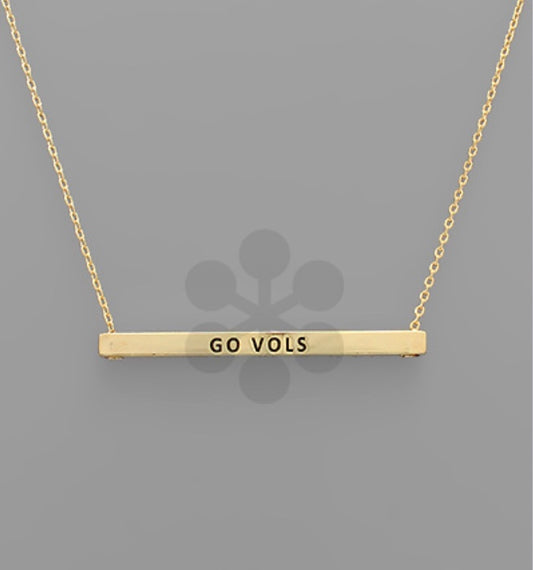 Go Vols Bar Necklace