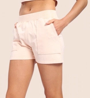 Cotton-Lycra High-Waist Shorts