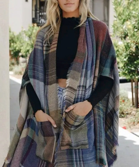 Plaid Pocket Wrap