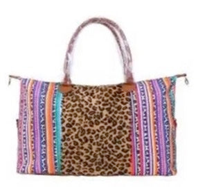 Serape Cheetah Weekender Bag