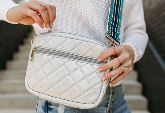 Metallic Quilted Crossbody Bag