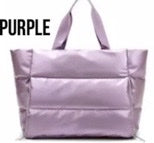 Matte Finish Quilted Puffer Tote Bag