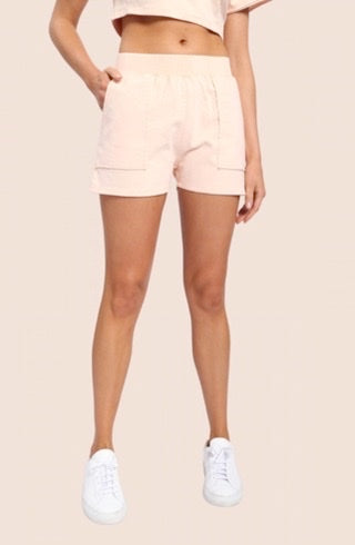 Cotton-Lycra High-Waist Shorts