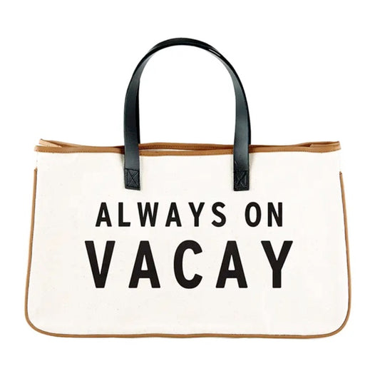 Canvas Tote - Always On Vacay