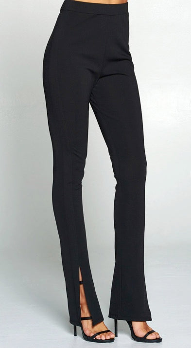 Ponte Slit Hem Pants