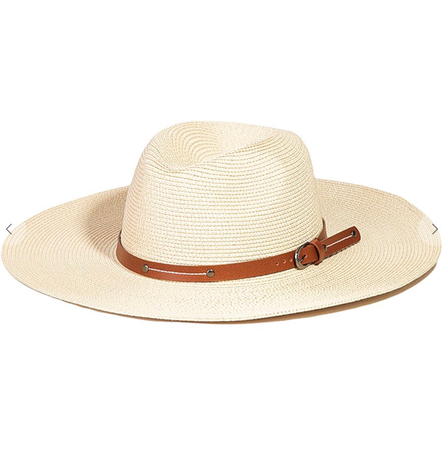 Woven Buckle Band Fedora Hat