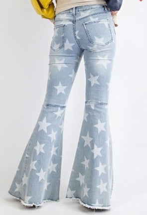 FADED STAR DENIM PANTS