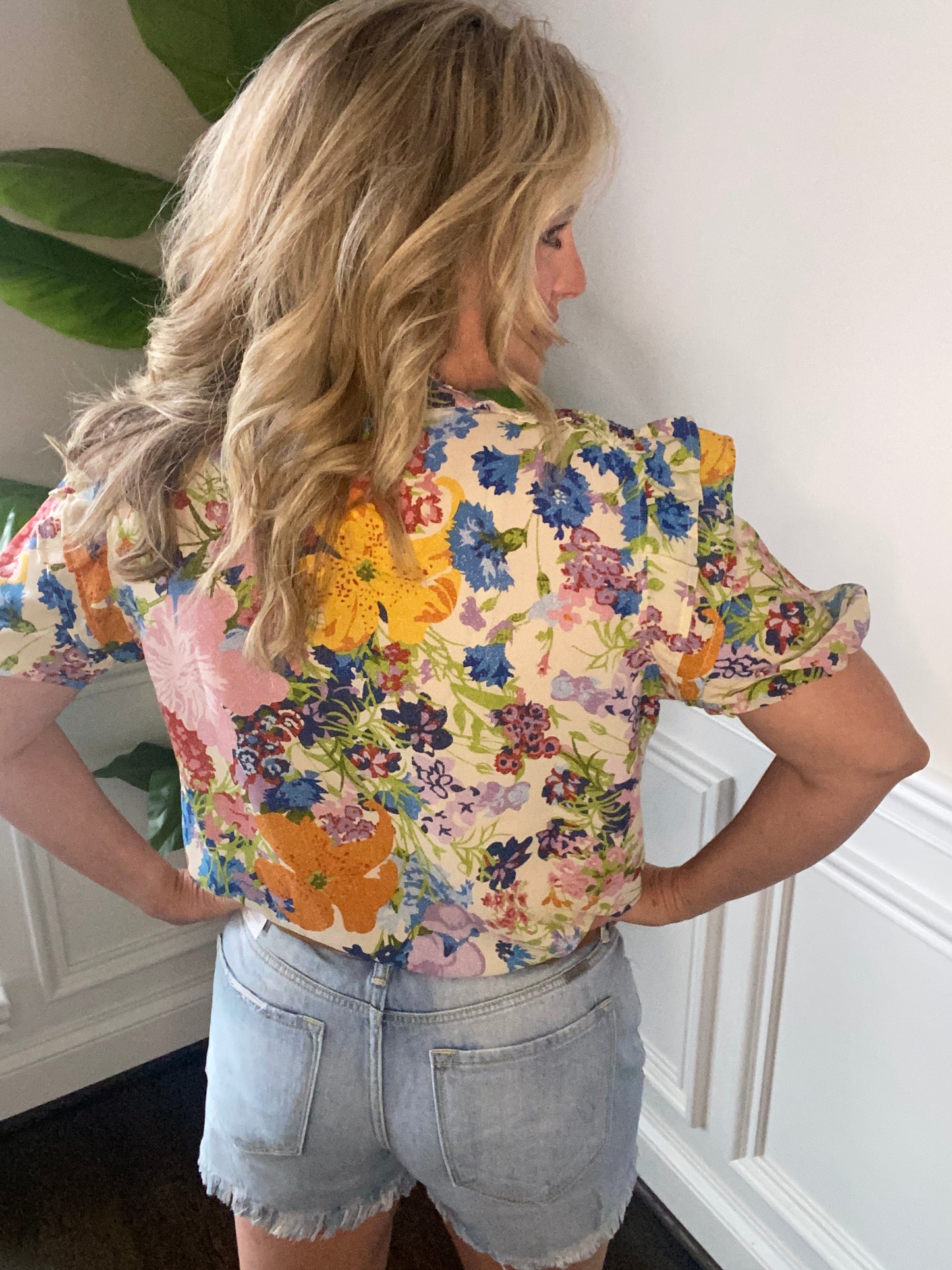 Floral Ruffle Top