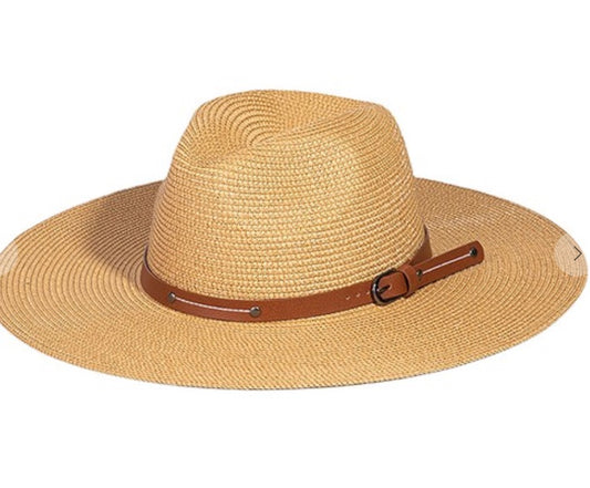 Woven Buckle Band Fedora Hat