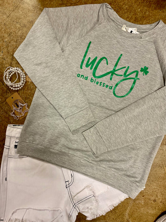 Soft "Lucky" Baby Terry Sweatshirt