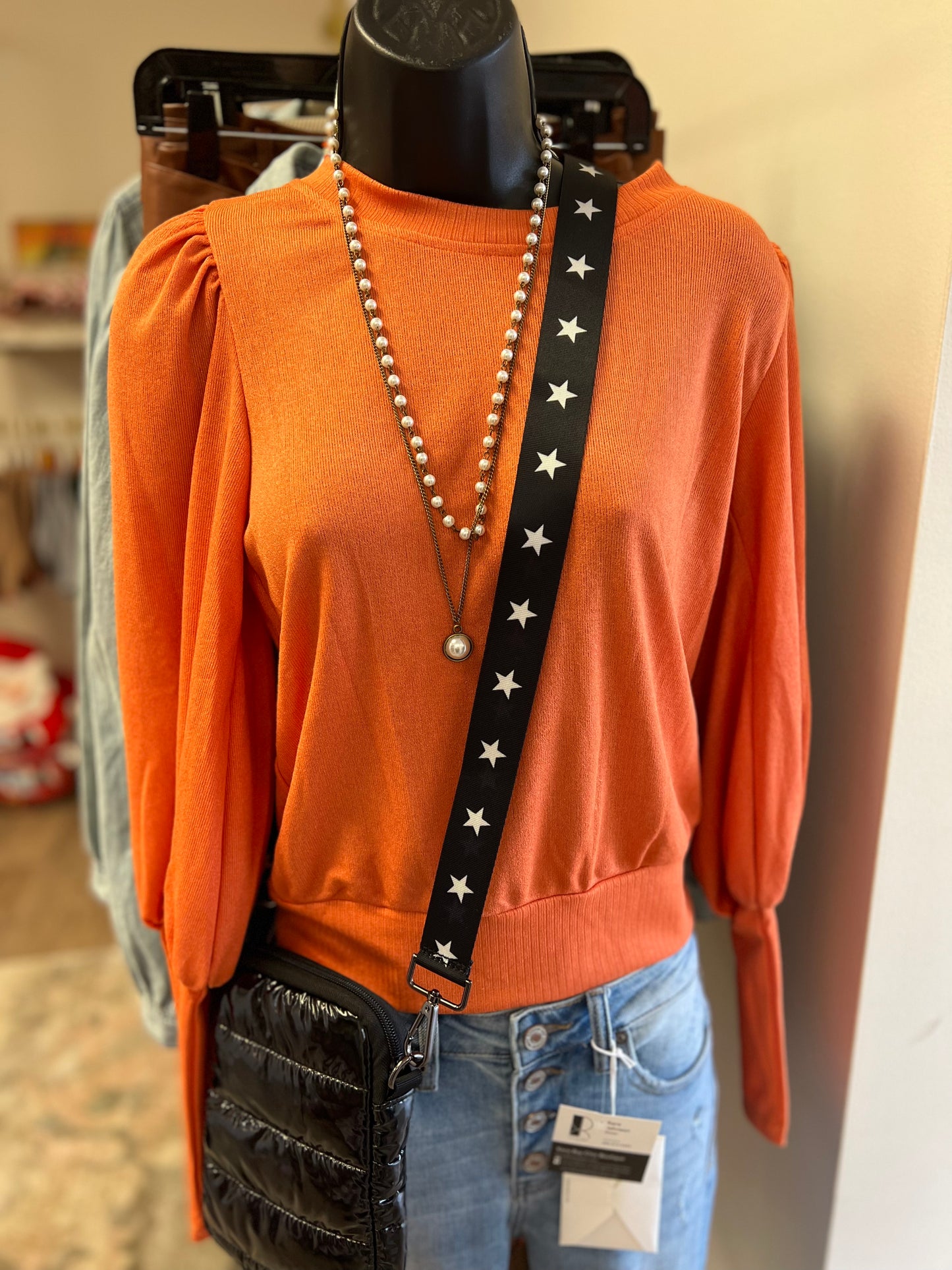 Orange Shimmer Sweater